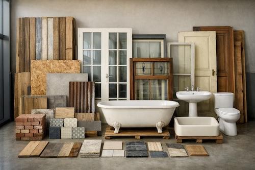 Matériaux de réemploi et produits reconditionnés disponibles sur la marketplace Skop.